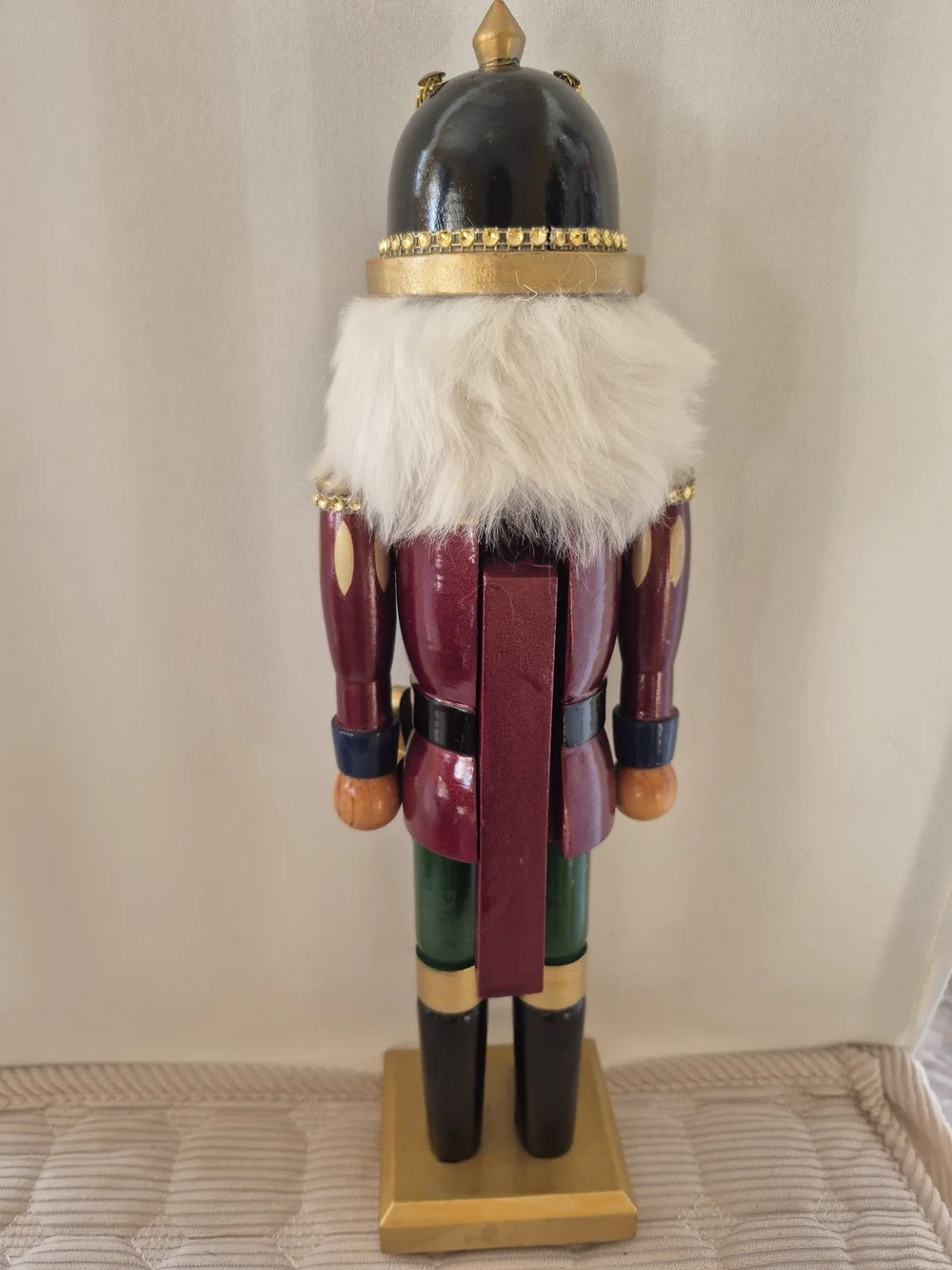 Holiday Time Burgundy& Green Decorative Nutcracker Figurine - Brand Holiday Time
